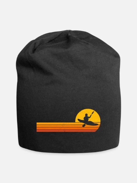 Kajak Kanu sunrise kajakfahren paddelboot - Jersey-Beanie - Schwarz
