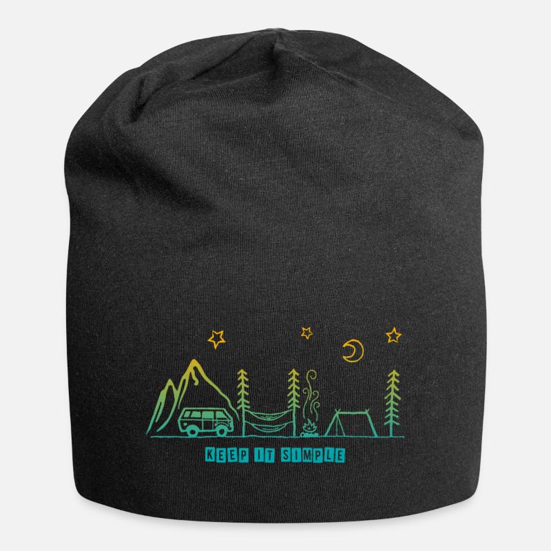 Keep it simple Van Camping Outdoor Camper Zelt - Jersey-Beanie - Schwarz