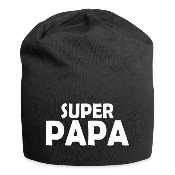 Super papa - Jersey-Beanie - Schwarz - Vorne