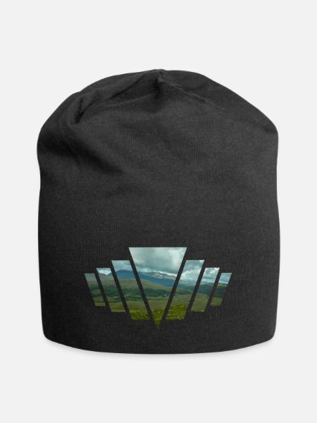 V Berge - Jersey-Beanie - Schwarz