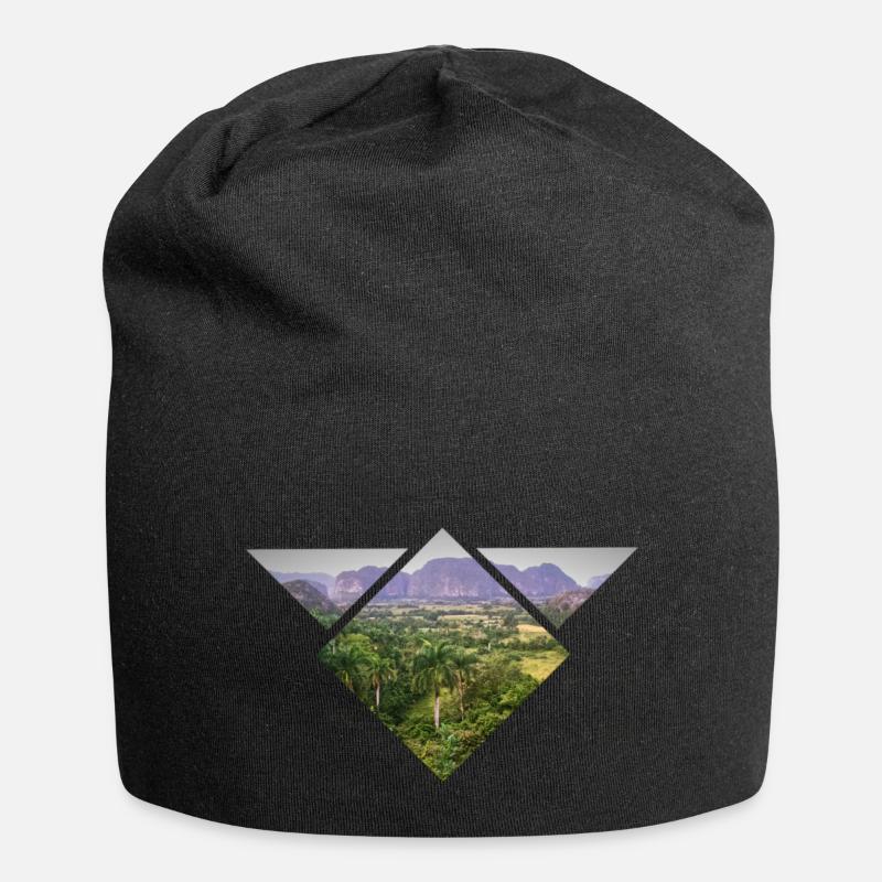 DreiecksSteppe - Jersey-Beanie - Schwarz