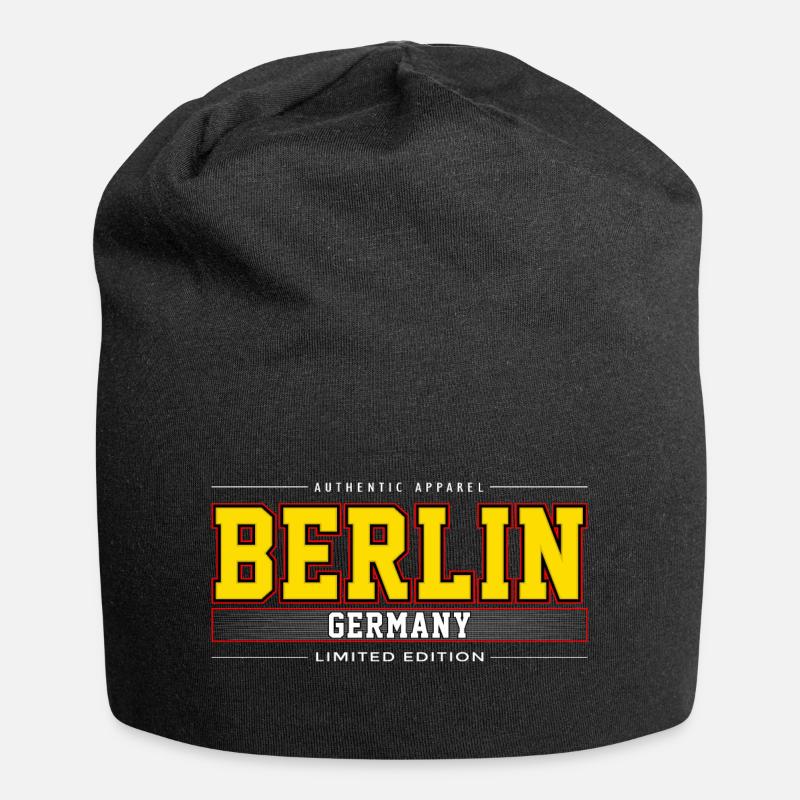 Berlin - Jersey-Beanie - Schwarz