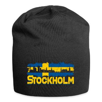 Stockholm Skyline - Jersey Beanie - black - Front