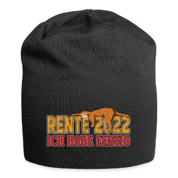 Rente 2022 ich habe fertig Rentner - Jersey-Beanie - Schwarz - Vorne