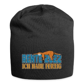 Rente 2022 ich habe fertig Rentner - Jersey-Beanie - Schwarz - Vorne