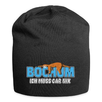 Bochum ich muss gar nix Faultier Heimat - Jersey-Beanie - Schwarz - Vorne