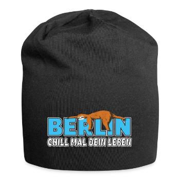 Berlin Home sweet home Faultier Heimt - Jersey-Beanie - Schwarz - Vorne