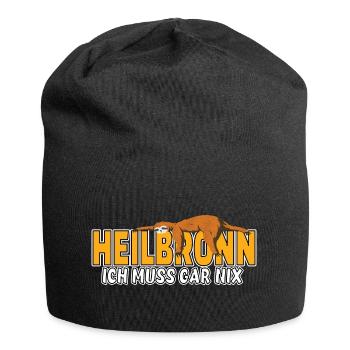 Heilbronn ich muss gar nix Faultier Heimat - Jersey-Beanie - Schwarz - Vorne