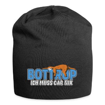 Bottrop ich muss gar nix Faultier Heimat - Jersey-Beanie - Schwarz - Vorne