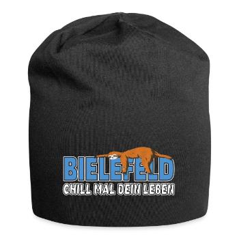 Bielefeld chill mal dein Leben Faultier Heimat - Jersey-Beanie - Schwarz - Vorne
