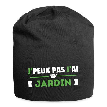 Je Peux Pas J'ai Jardin Cadeau Jardinage Retraite - Bonnet en jersey - noir - Devant