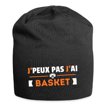 Je Peux Pas J'ai Baket Idée Cadeau Basketball - Bonnet en jersey - noir - Devant
