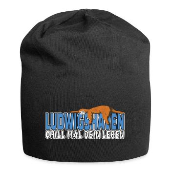 Ludwigshaven chill mal dein Leben Faultier Heimat - Jersey-Beanie - Schwarz - Vorne