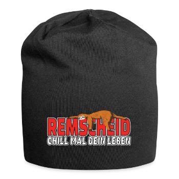 Remscheid chill mal dein Leben Faultier Heimat - Jersey-Beanie - Schwarz - Vorne