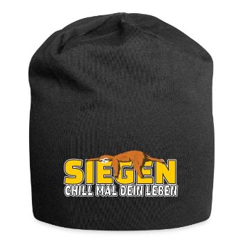 Siegen chill mal dein Leben Faultier Heimat - Jersey-Beanie - Schwarz - Vorne
