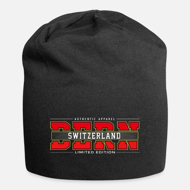 Bern - Jersey-Beanie - Schwarz