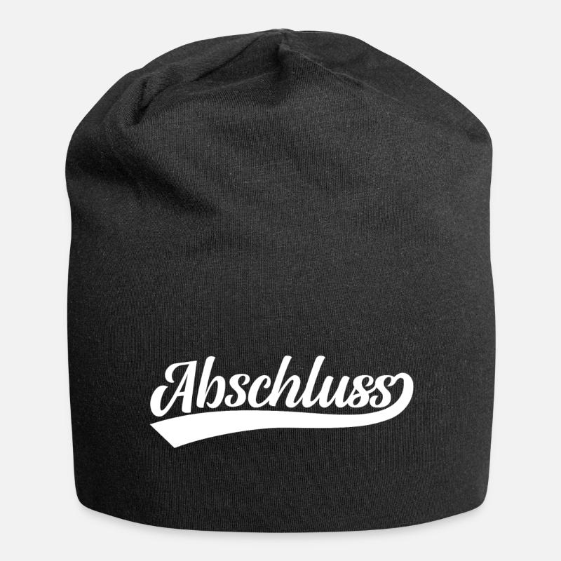 Abschluss - Jersey-Beanie - Schwarz