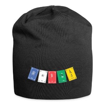 OM MA NI PADME HUM - Prayer Flags 4 - Jersey Beanie - black - Front