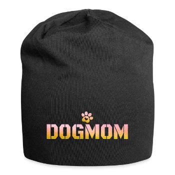 Dog Mom - Jersey-Beanie - Schwarz - Vorne
