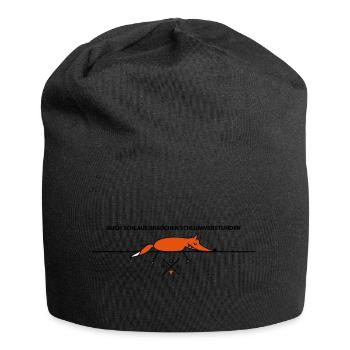 Schlafender Fuchs (b) - Jersey-Beanie - Schwarz - Vorne