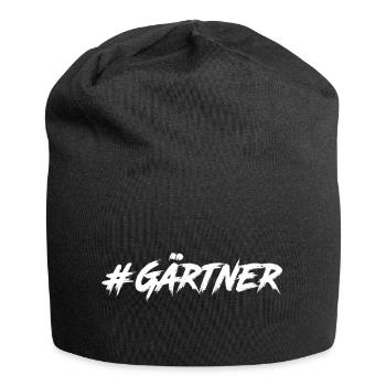 #Gärtner - Jersey-Beanie - Schwarz - Vorne
