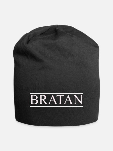 legendäres Bratan Design für männer und für Bro's - Jersey-Beanie - Schwarz