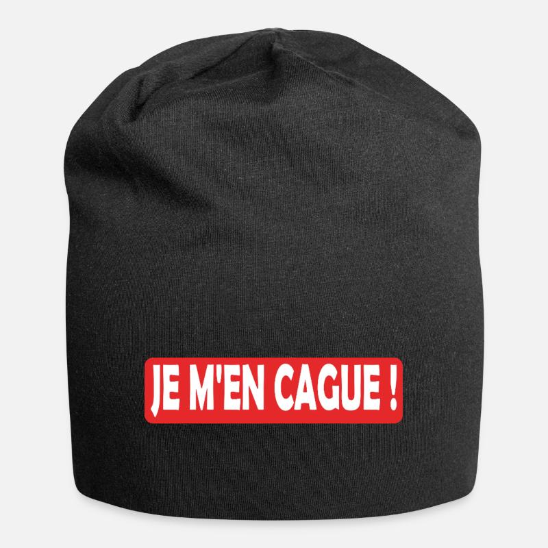 Je m en cague ! - Bonnet en jersey - noir