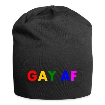 Gay af - Jersey-Beanie - Schwarz - Vorne