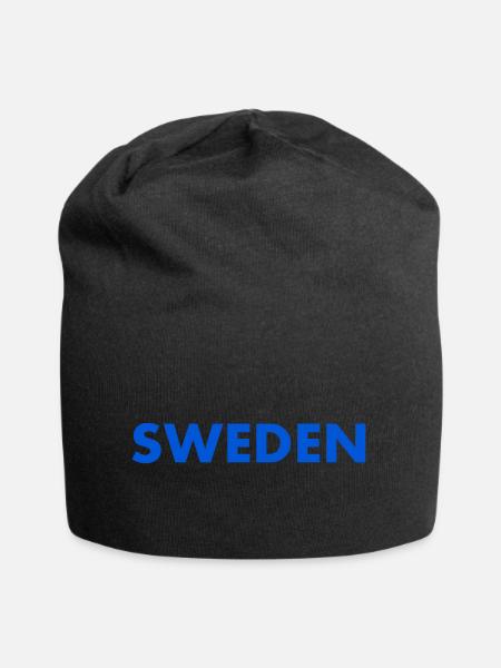Schweden - Jersey-Beanie - Schwarz