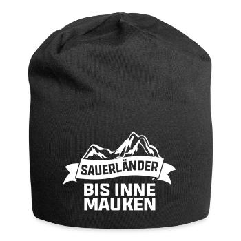 Sauerländer bis inne Mauken Sauerland - Jersey-Beanie - Schwarz - Vorne