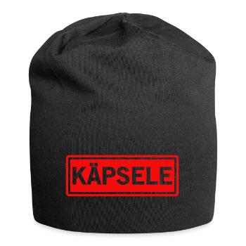 Spruch Schwäbisch Käpsele Geschenk - Jersey-Beanie - Schwarz - Vorne