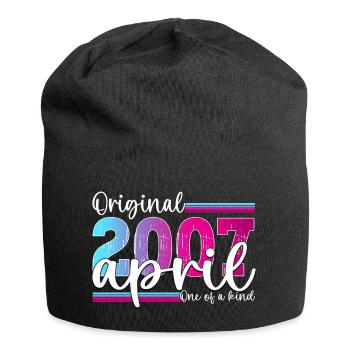 16. Geburtstag Frau Magenta April Jahrgang 2007 - Jersey-Beanie - Schwarz - Vorne
