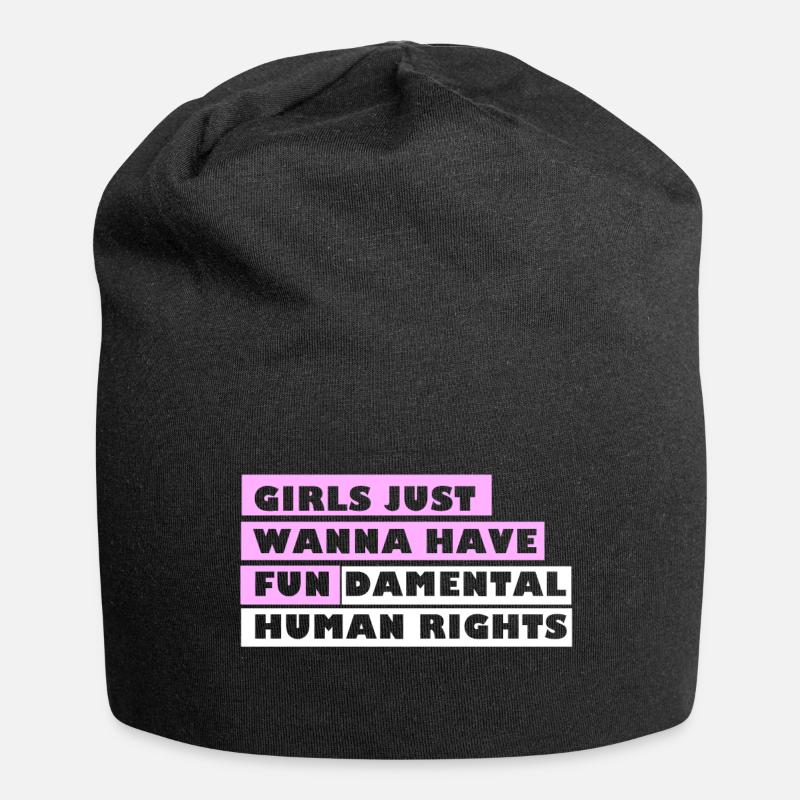 Fundamental Human Rights - Jersey Beanie - black