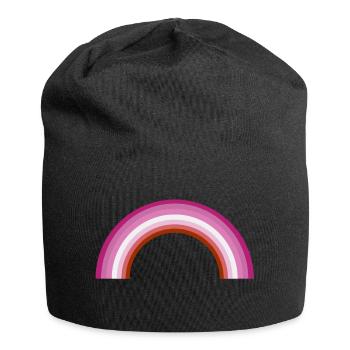 Lesbian Pride Rainbow Flag - Jersey Beanie - black - Front