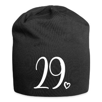 Süße Nummer 29, 29 Jahre alt, Geschenk zum 29. Geburtstag - Jersey-Beanie - Schwarz - Vorne