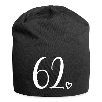 Süße Nummer 62, 62 Jahre alt, 62. Geburtstag Geschenk - Jersey-Beanie - Schwarz - Vorne