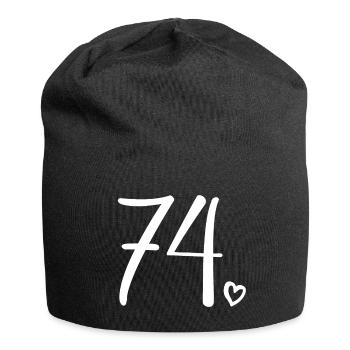 Cute Number 74, 74 Years Old, 74th Birthday Gift - Jersey Beanie - black - Front