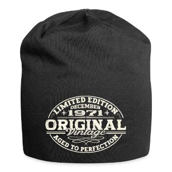 Original December 1971 51st Birthday Gift - Jersey Beanie - black - Front
