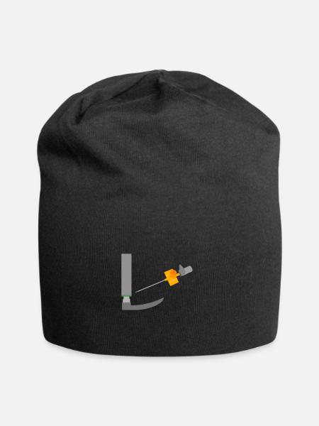 Rettungsdienst Anästhesist Notarzt Laryngoskop i.V - Jersey-Beanie - Schwarz
