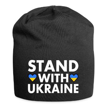 stand with ukraine - Jersey Beanie - black - Front