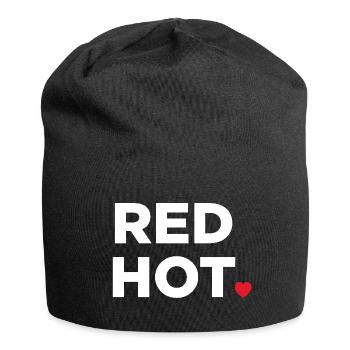 Glühend heiß - Jersey-Beanie - Schwarz - Vorne