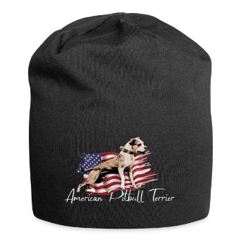 American Pitbull Terrier - Jersey-Beanie - Schwarz - Vorne