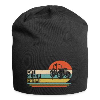 eat sleep farm - Jersey-Beanie - Schwarz - Vorne