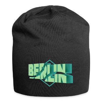 Berlin Allemagne Ville 3D Font Skyline - Bonnet en jersey - noir - Devant