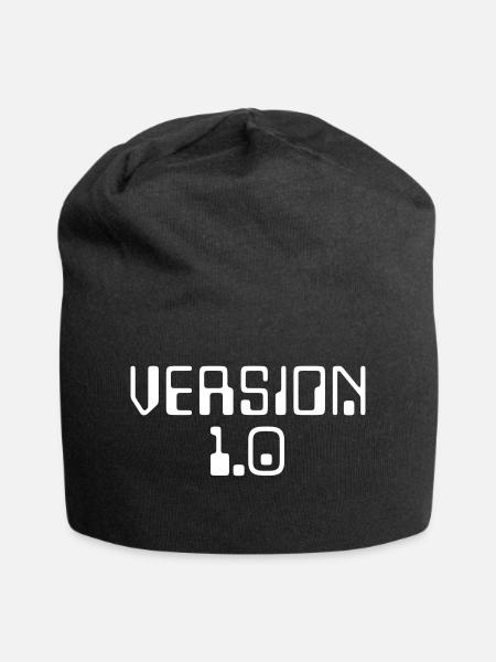Version 1.0 - Jersey-Beanie - Schwarz