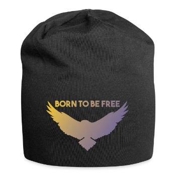 Born to be free - Geschenkidee zum Geburtstag - Jersey-Beanie - Schwarz - Vorne