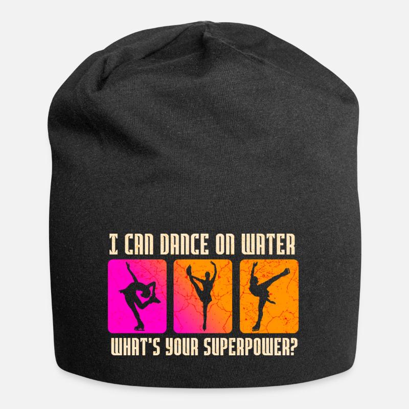 Eiskunstlauf - Jersey-Beanie - Schwarz