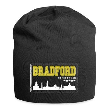 Bradford England UK Stadt Skyline Heimat Liebe - Jersey-Beanie - Schwarz - Vorne
