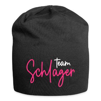 Team Schlager - Schlagermusik - Schlagerparty - Jersey-Beanie - Schwarz - Vorne
