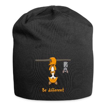 Renard chauves-souris Be Different amoureux des animaux - Bonnet en jersey - noir - Devant